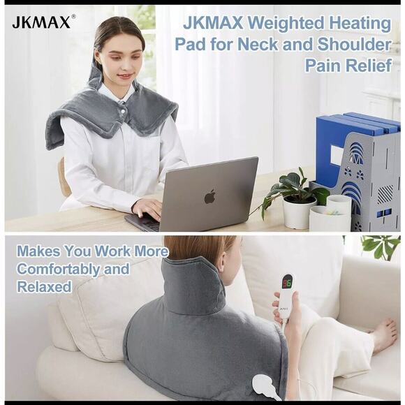 Heating Pad for Neck and Shoulders and Back - Weighted Heating Pad for Neck and - Picture 6 of 13